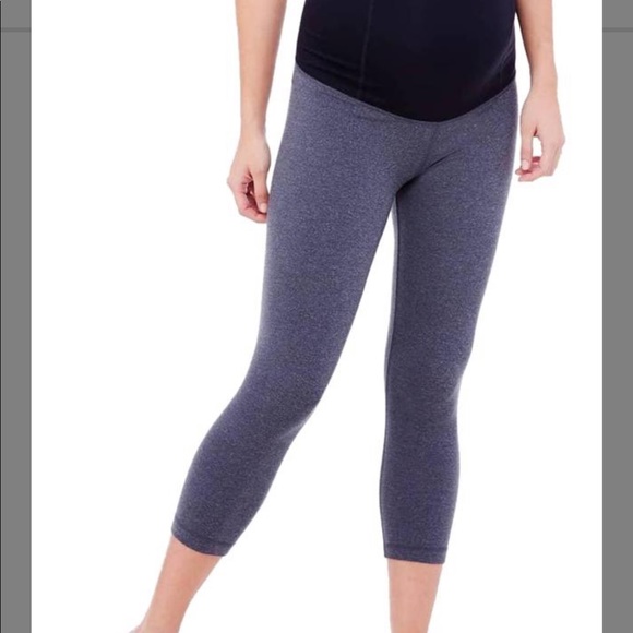 Like New Gray Maternity High Waist Legging Capris - Picture 2 of 5